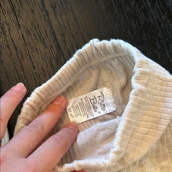 Jamie Kay & Ruffle Butts Ribbed Tights Trio - Black, Cream, Tan - Picture 6 of 7